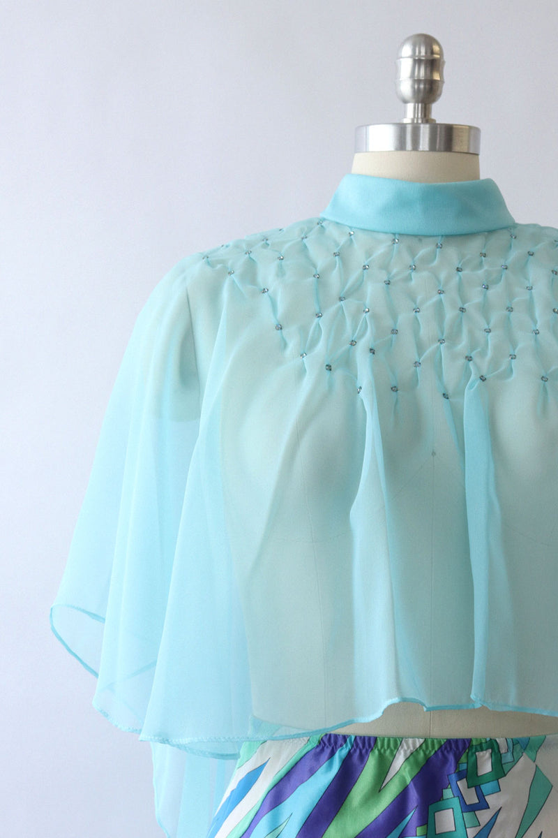 Sparkling Blue Disco Capelet (free)