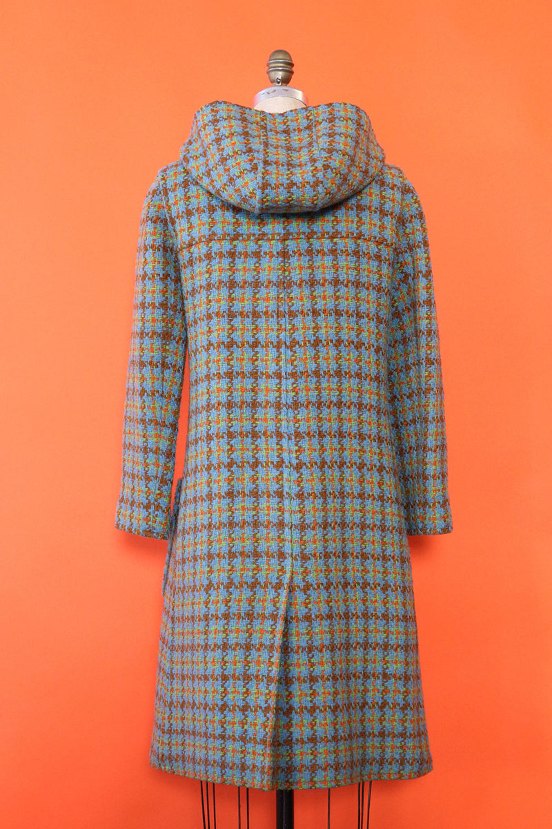 Electric Houndstooth Duffle Coat S