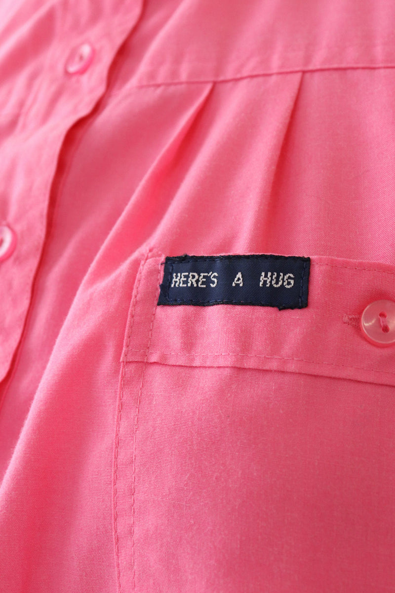 Here's a Hug Hot Pink Button Down M/L