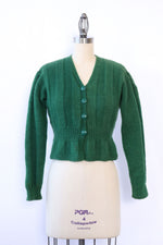 1930s Kale Crop Sweater XS