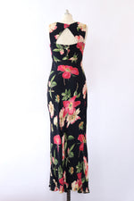 Moody Blooms Bias Cut Maxi S/M