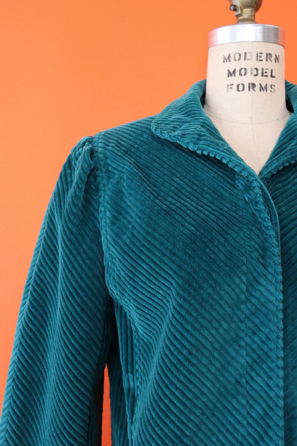 Teal Cord Boxy Jacket S/M