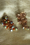 Amber Carnival Beaded Clip-ons