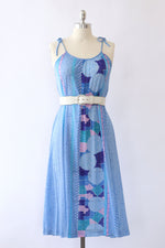 Rose Marie Reid Pebbled Periwinkle Sundress S-L