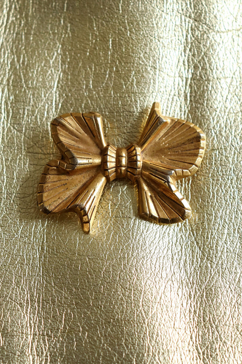 Gilded Bow Brooch