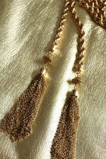 Golden Rope Tassel Lariat