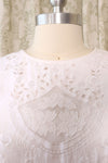 Bright White Broderie Anglaise Dress M