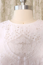 Bright White Broderie Anglaise Dress M