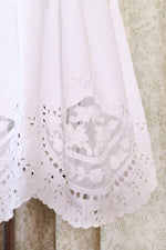 Bright White Broderie Anglaise Dress M