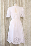 Bright White Broderie Anglaise Dress M