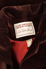 Cocoa Velvet Hooded Maxi Coat M/L