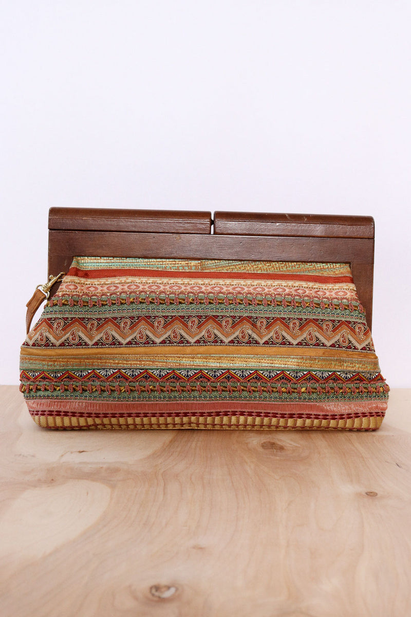 Sharif Ribbon Wood Frame Convertible Bag