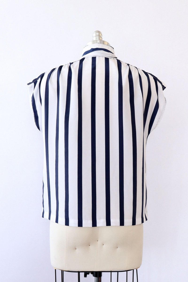 Nautical Navy Tie Top S-S/M