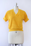 Sunflower Terrycloth V-Neck M