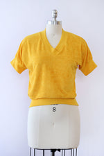 Sunflower Terrycloth V-Neck M