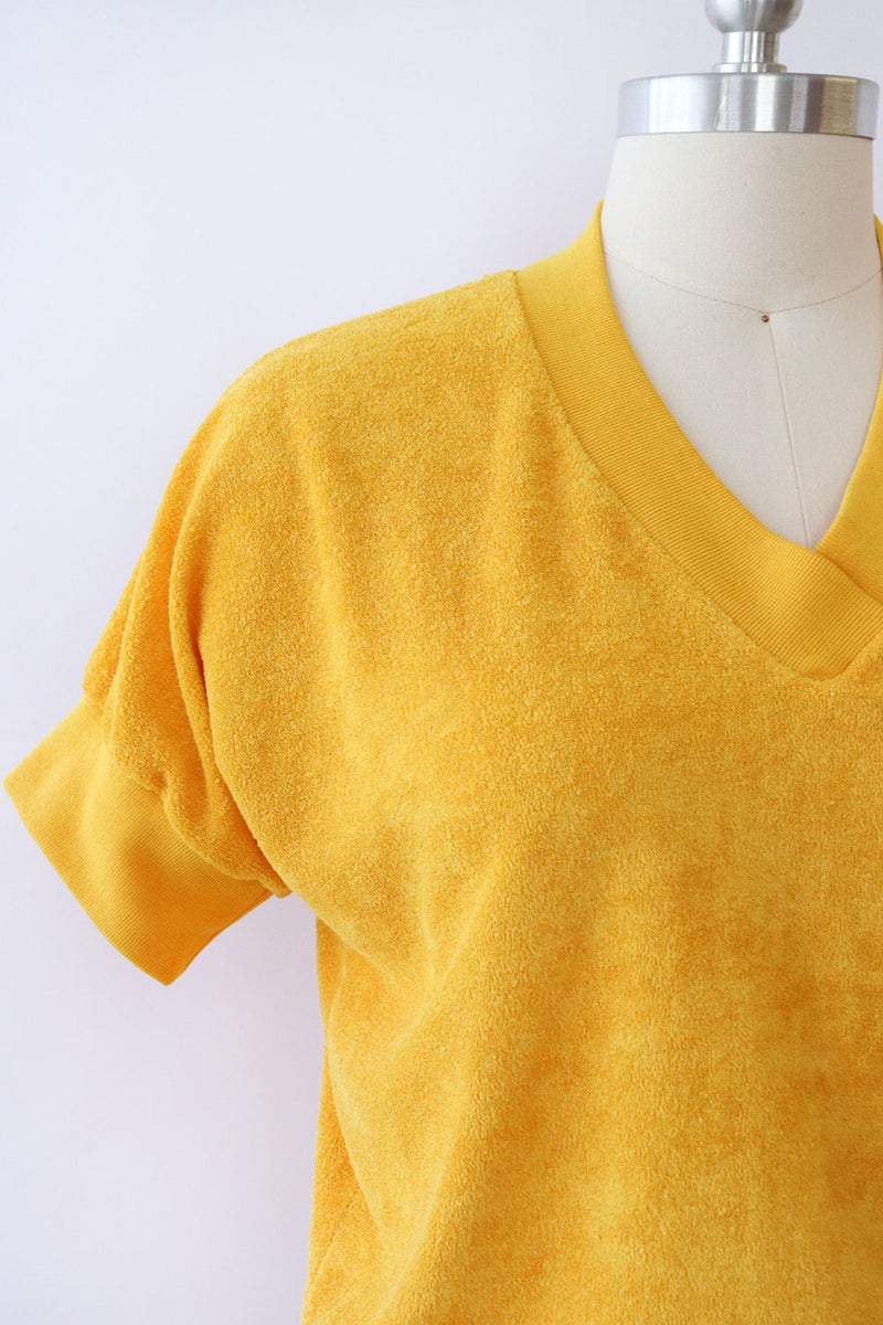 Sunflower Terrycloth V-Neck M