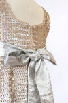 1960s Titanium Tinsel Column Dress XS