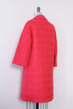 Hot Pink Bouclé Mod Coat XS/S