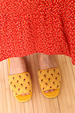 Cherry Tomato Calico Pinafore Dress M/L