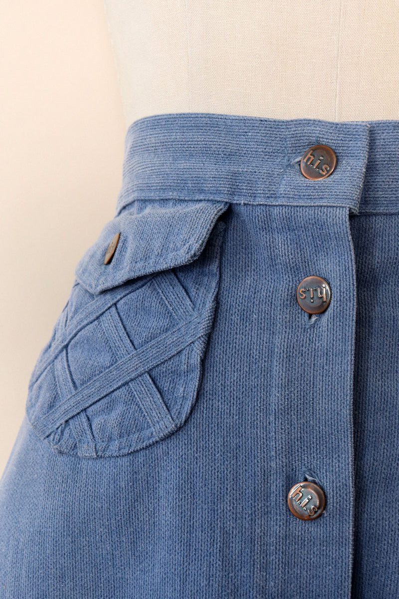 Brushed Denim Button Mini XS/S