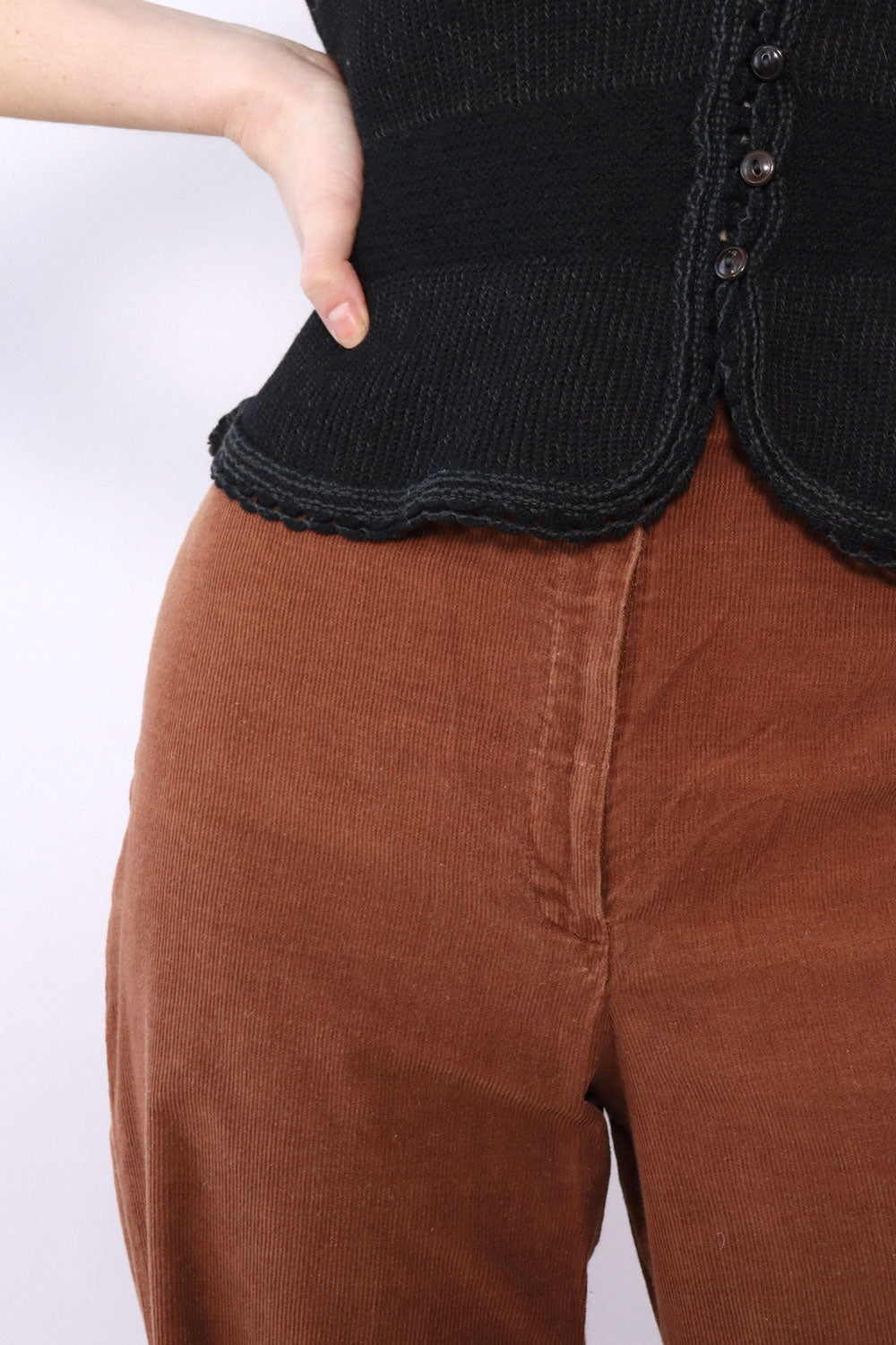 Bark Brown Corduroy Flares S/M – OMNIA