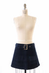 Navy Suede Mini Skirt S/M