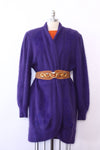 Violet Angora Applique Cardigan L