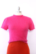 Hot Pink Angora Top S-S/M