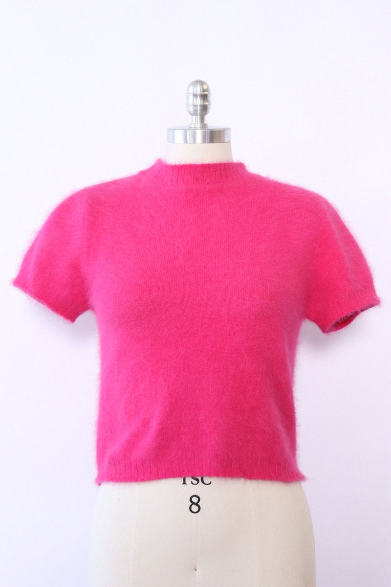 Hot Pink Angora Top S-S/M