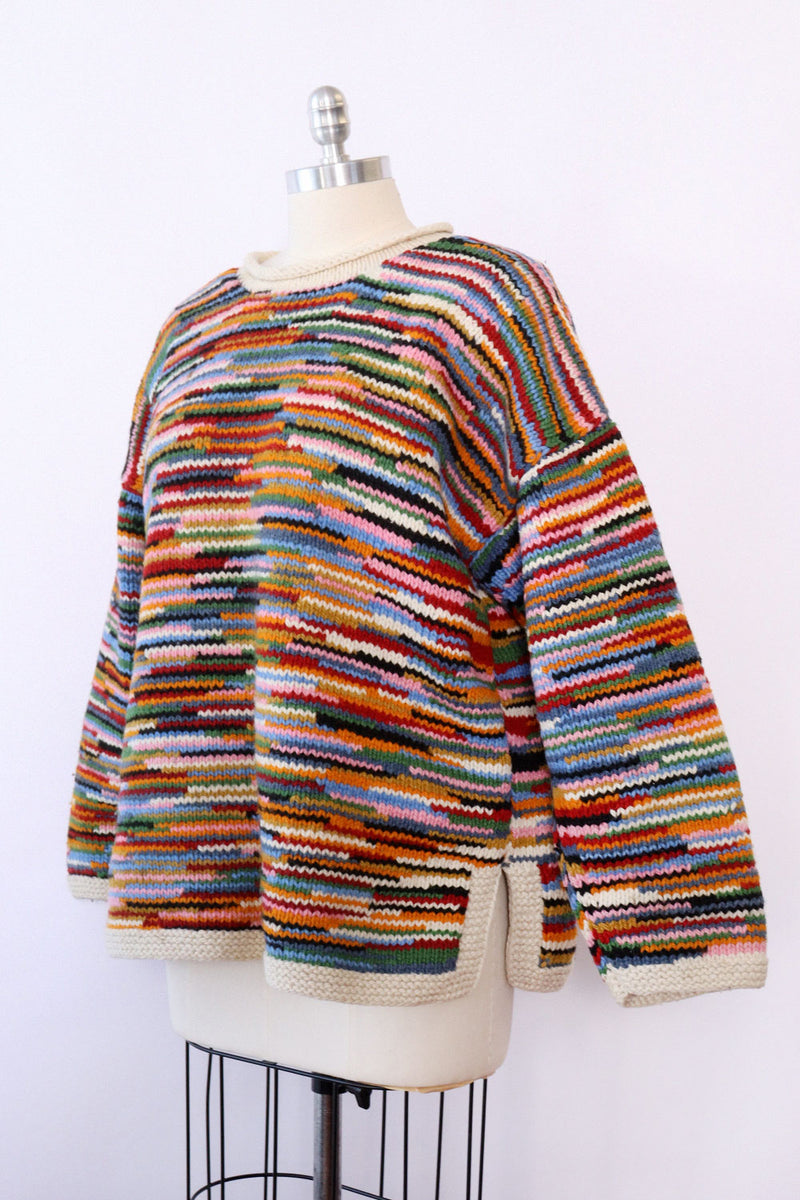 Del Mundo Rainbow Wool Sweater S-L