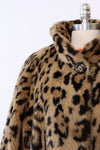 Leopard Faux Fur Swing Coat L