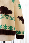 Handknit Beaver Sweater L