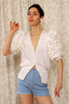 Nannell Pearly Puff Sleeve Cardigan XS/S