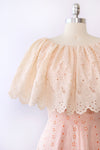 Creamsicle Eyelet Ruffle Gown S