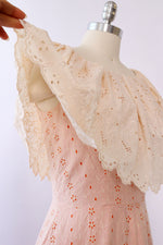 Creamsicle Eyelet Ruffle Gown S