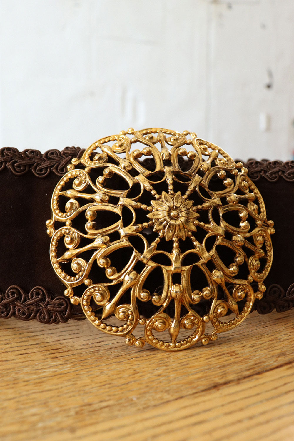 1970s French Filigree Medallion Belt