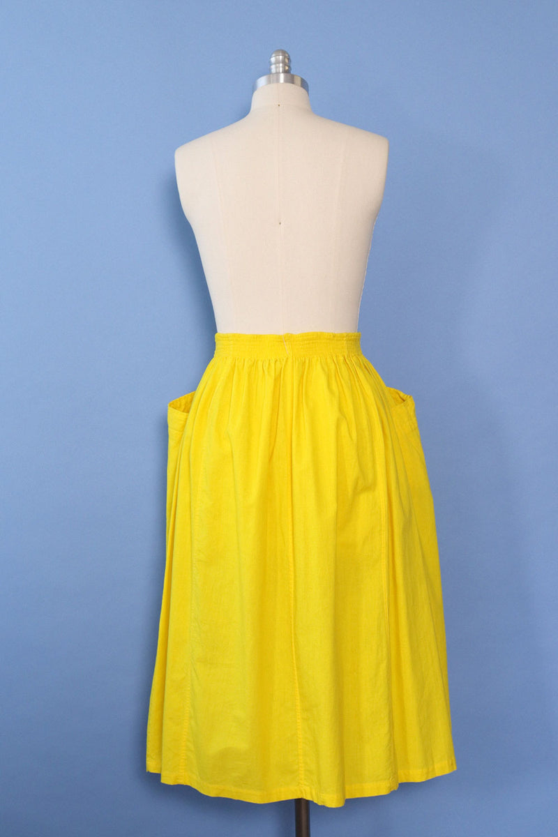 Citron Cotton Pocket Skirt M