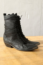 Goth Rhiannon Western Leather Boots 8