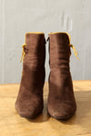 Sergio Rossi Suede Heeled Booties 37.5