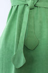 Snap Pea Ultrasuede Tie Dress XS/S