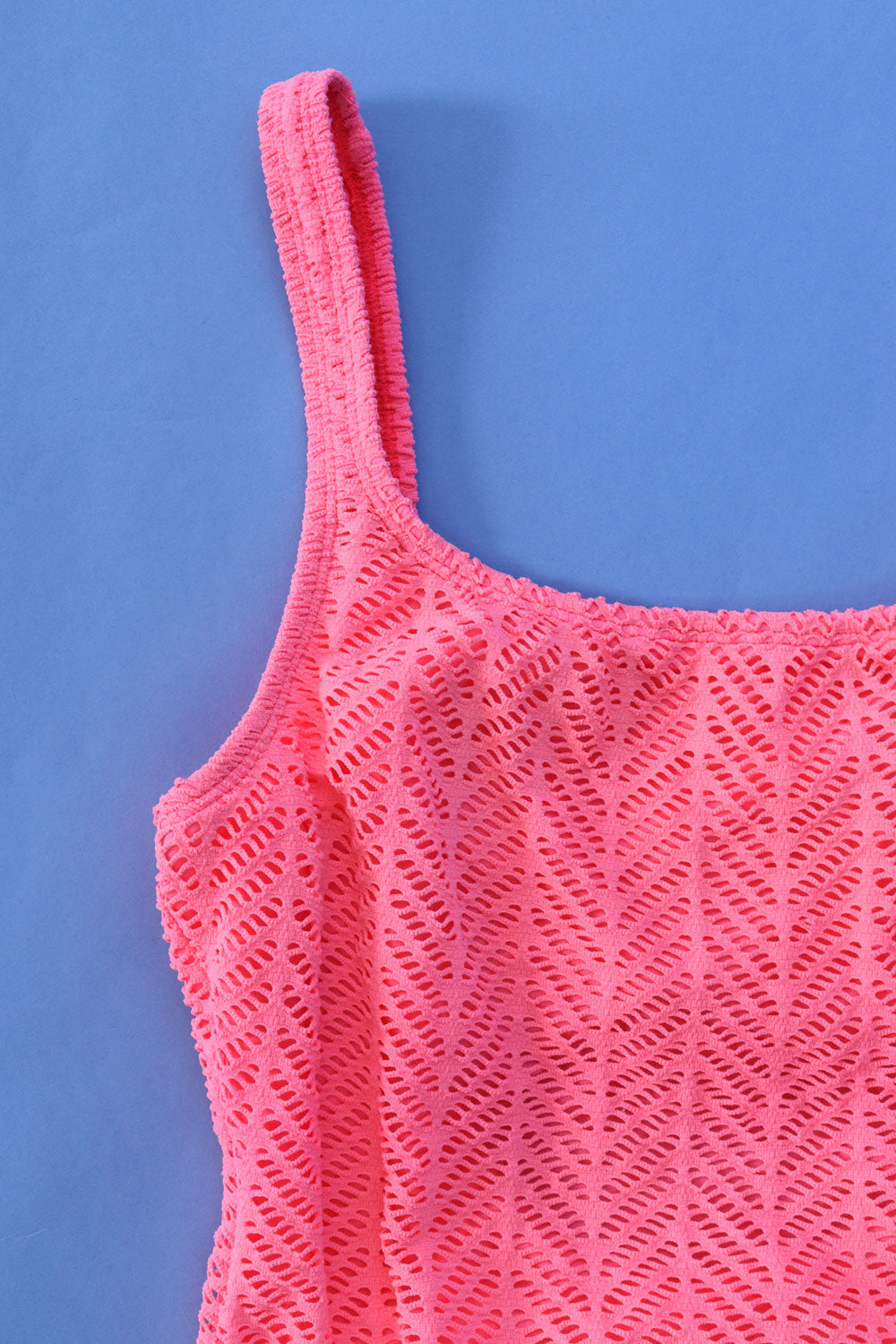 1990s Catalina Popping Pink Mesh One Piece L