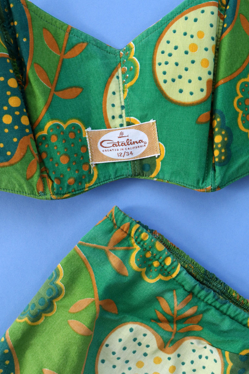 1960s Catalina Garden of Eden Two Piece M