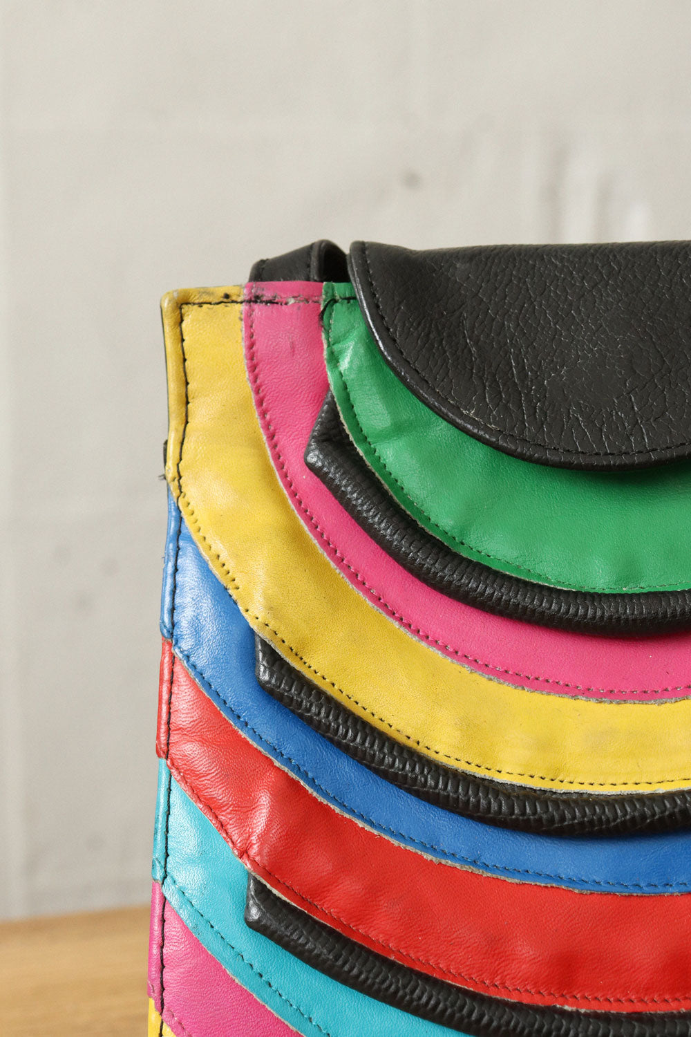 Rainbow Brite Leather Crossbody Bag