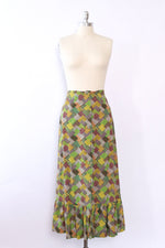 Calico Patchwork Print Skirt XS/S