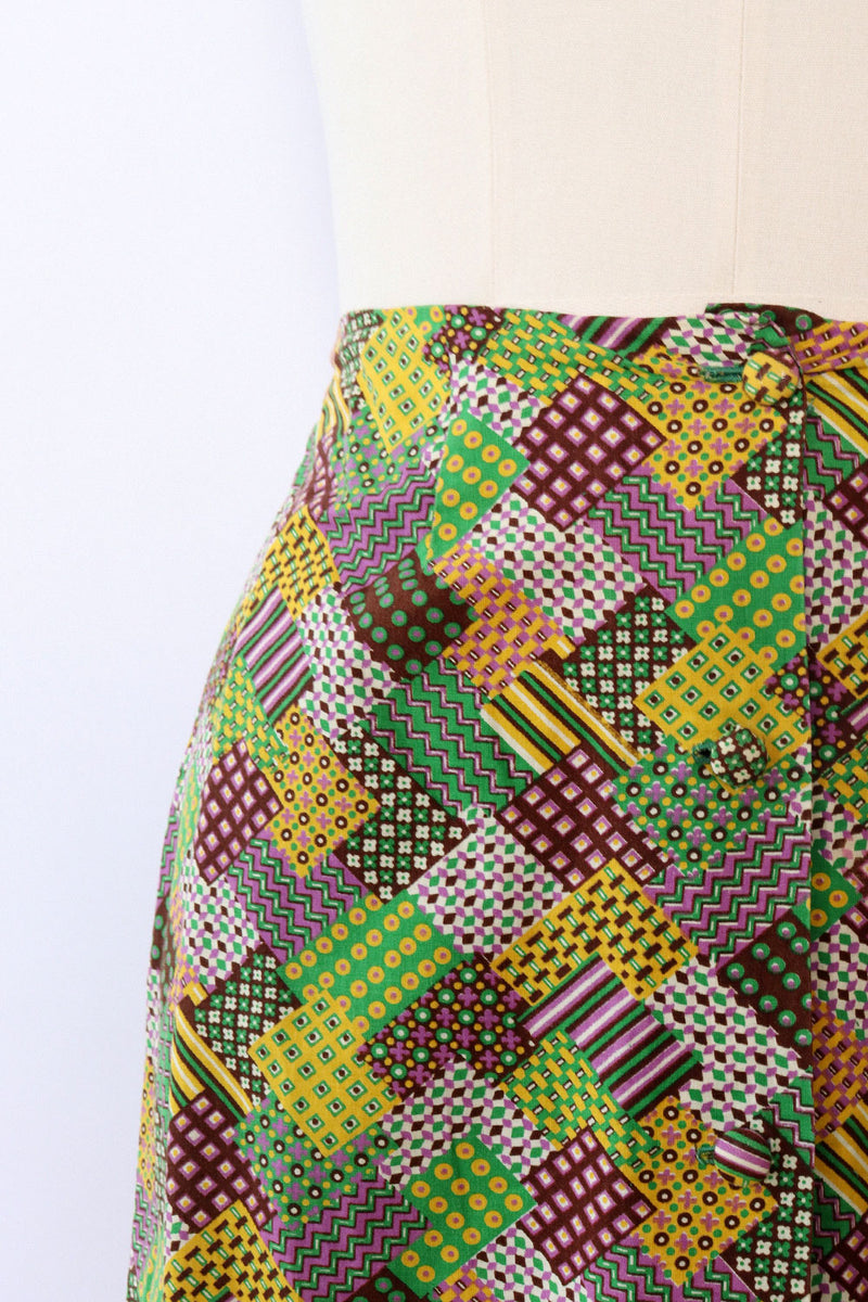 Calico Patchwork Print Skirt XS/S