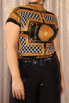 Pitch-Black Sequined Palazzos S