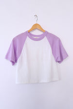 Lilac Cropped Baseball Tee XS/S