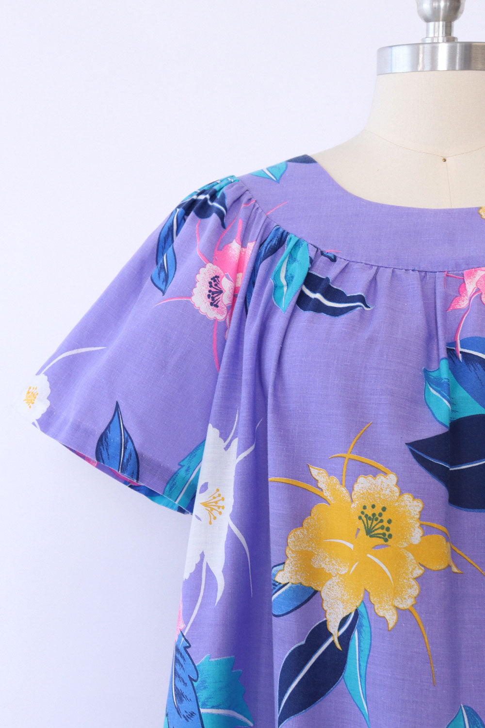 Periwinkle Tropical Caftan M/L