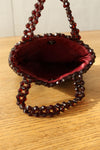 Garnet Beaded Y2K Handbag