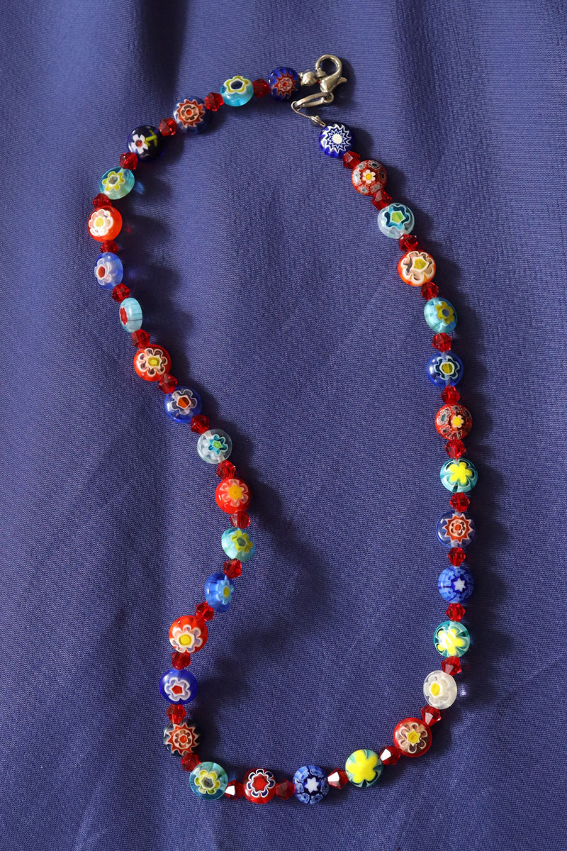 Millefiore Glass Bead Necklace